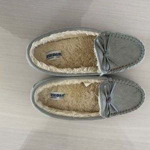 Cushionaire Moccasin Slippers with Memory Foam